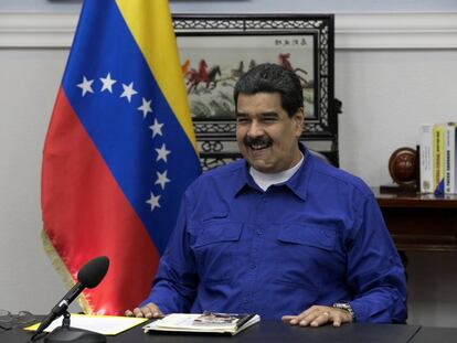 Maduro, no Palácio de Miraflores em Caracas