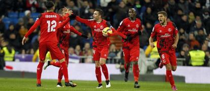 Aspas celebra un gol en Liga.