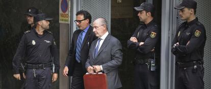 El expresidente de Bankia Rodrigo Rato, a su salida de la Audiencia Nacional.