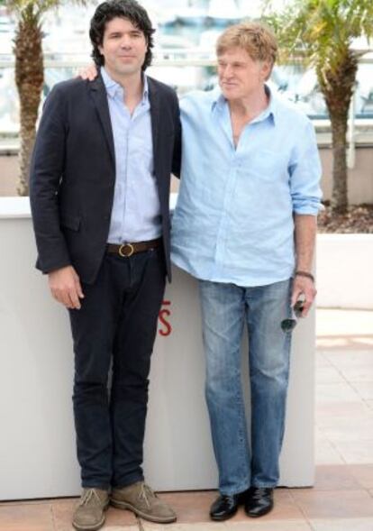 El director J.C. Chandor y Robert Redford en la presentación de 'All is lost'.