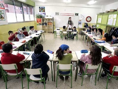 Una clase de primaria de la <i>ikastola</i> pública Umandi de Vitoria.