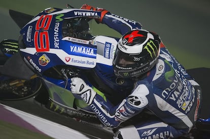 Jorge Lorenzo, en los primeros entrenamientos en el circuito de Losail.