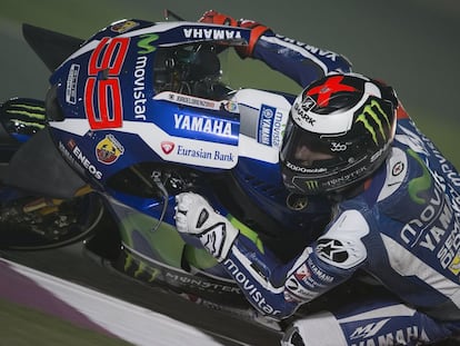 Jorge Lorenzo, en los primeros entrenamientos en el circuito de Losail.