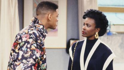 Will Smith y Janet Hubert en un capítulo de 'El príncipe de Bel Air'.