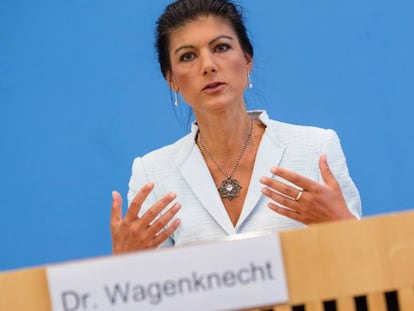 Sahra Wagenknecht, en la presentación de su movimiento político.