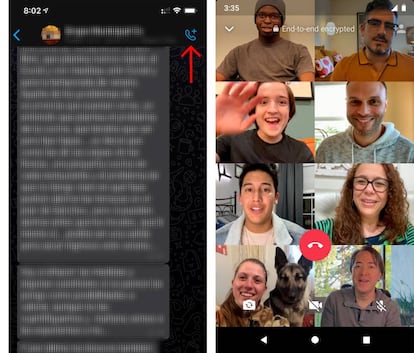 Llamadas de voz y vídeo en WhatsApp.