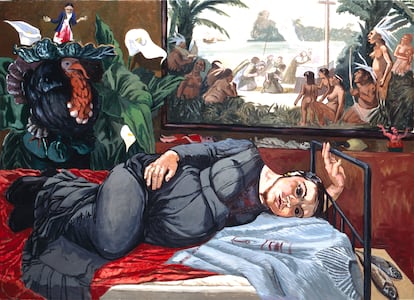 'La primera misa en Brasil' (1993), de Paula Rego. 
