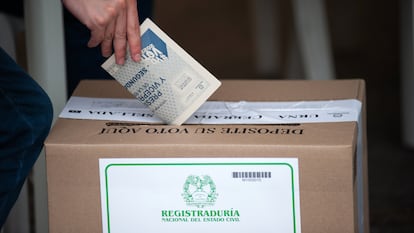 Elecciones presidenciales, en Bogotá,en junio de 2022.