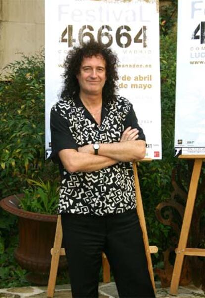 Brian May, ayer en Madrid.