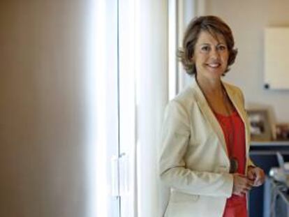 La presidenta del Gobierno de Navarra, Yolanda Barcina, durante una entrevista con Efe. EFE/Archivo