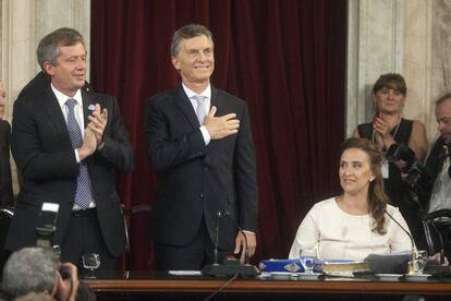 "Millones de argentinos estaban cansados de la prepotencia y el enfrentamiento inútil", ha dicho en su discurso de investidura.