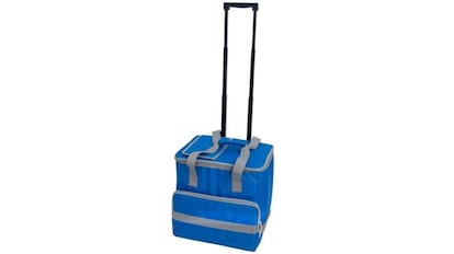 Nevera de 38 litros con trolley incorporado.