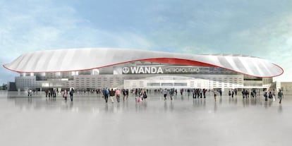 Imagen idealitzada del nou estadi Wanda Metropolitano