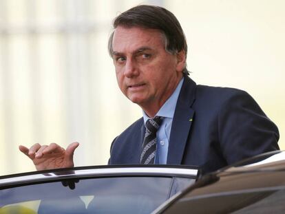 El presidente de Brasil, Jair Bolsonaro, en Brasilia. 