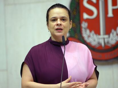 A deputada estadual Janaina Paschoal (PSL), durante sessão na Assembleia Legislativa de São Paulo