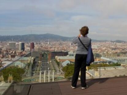 Vista de Barcelona desde la nueva terraza del MNAC.