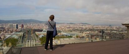 Vista de Barcelona desde la nueva terraza del MNAC.