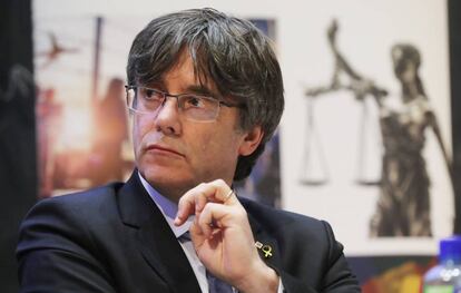 El expresidente de la Generalitat, Carles Puigdemont, en el Trinity College de Dublin el día 29.