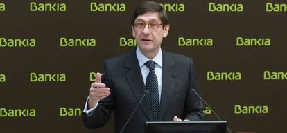 Jos&eacute; Ignacio Goirigolzarri, presidente de Bankia, durante la presentaci&oacute;n de sus resultados