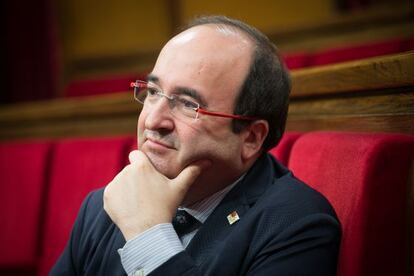 Miquel Iceta, exlíder del PSC, en el Parlamento de Cataluña.