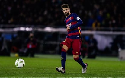 Piqué en la final del Mundial de Clubes.