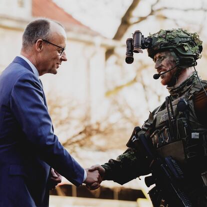 Friedrich Merz, durante un acto del Ejército en Berlín