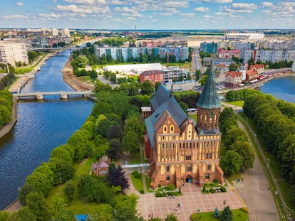 La ciudad portuaria de Kaliningrado, Rusia en la actualidad.