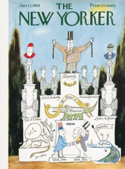 Saul Steinberg, Portada de 'The New Yorker' de 17/01/1959.