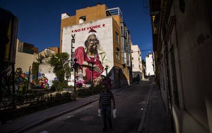 La calle de González Soto, en la zona de Puente de Vallecas.