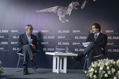 Luis Rubio presidente del Consejo Mexicano de Asuntos Internacionales y de México Evalúa-CIDAC en diálogo con el periodista Luis Pablo Beauregard.