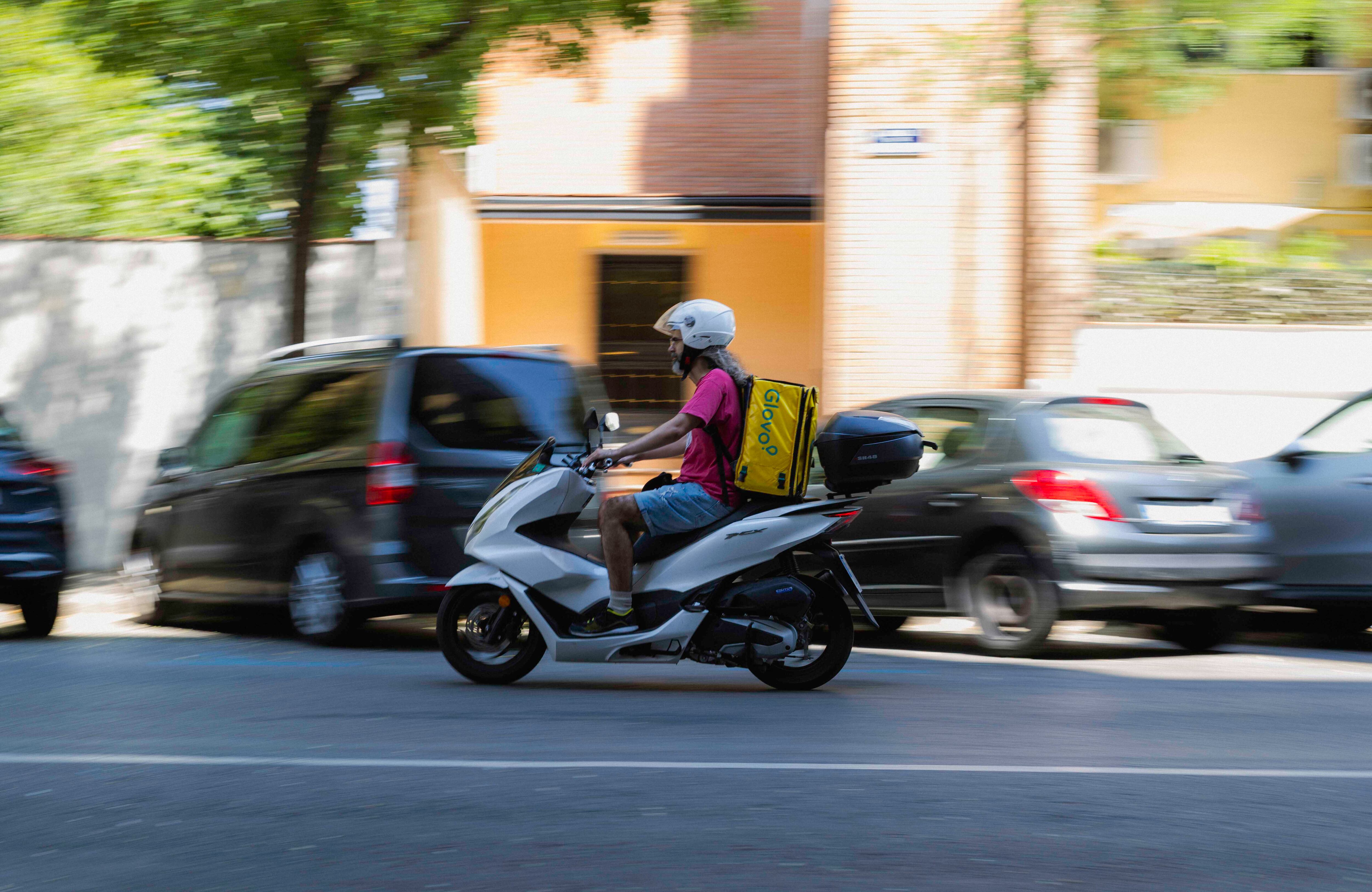 Fernando García Pallas, delegado sindical de UGT para Glovo y Uber en Madrid.
