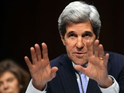 John Kerry, durante su comparecencia en el Senado.