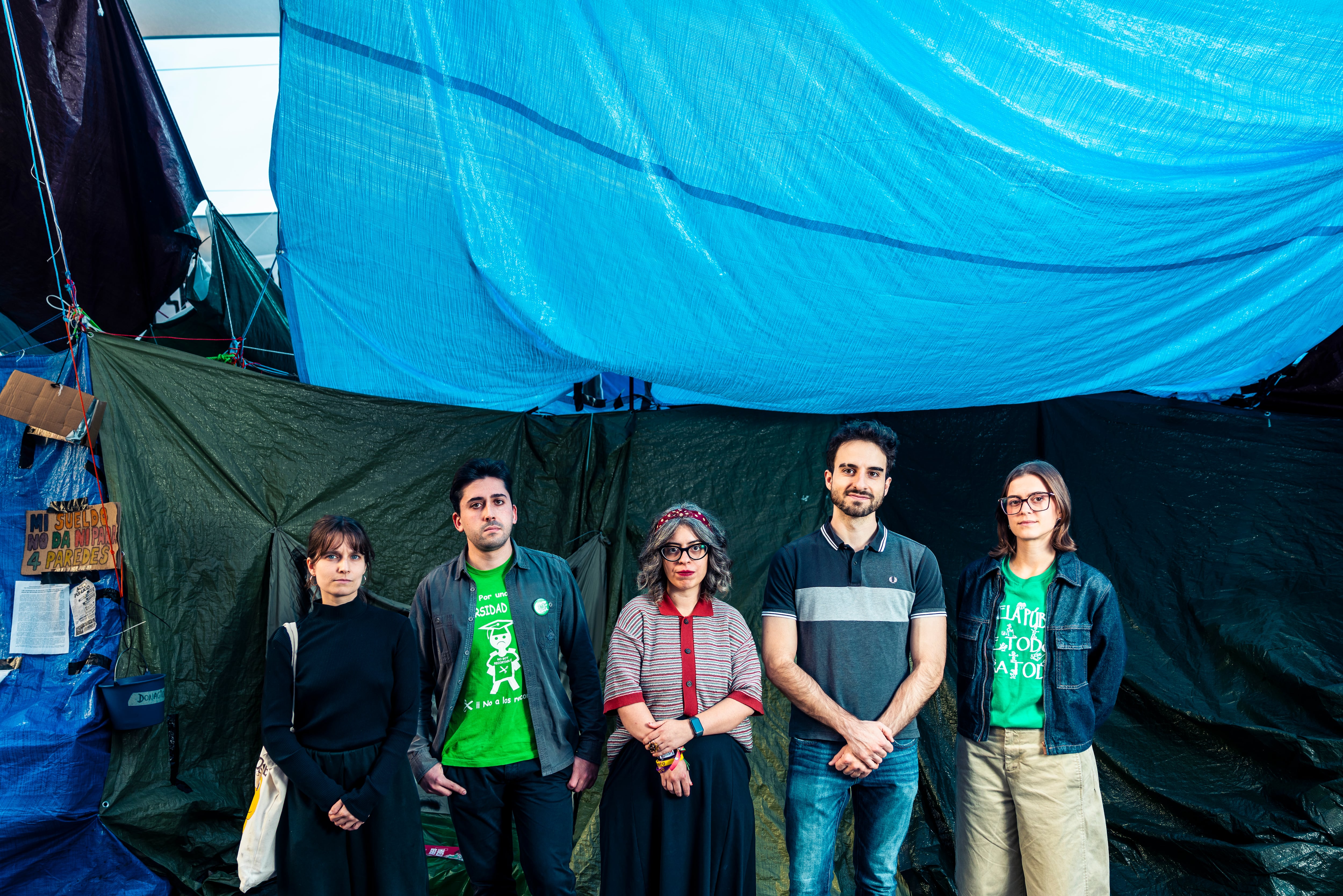 De izquierda a derecha, Sandra Mora, Daniel López, Cristina Rodríguez, Oriol Erausquin y Paula de Diego.
