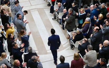 Acto institucional que ha tenido lugar en el Parlament tras la segunda sesión de investidura.