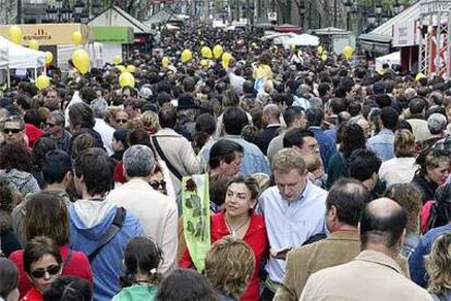 La Rambla, ayer por la mañana.