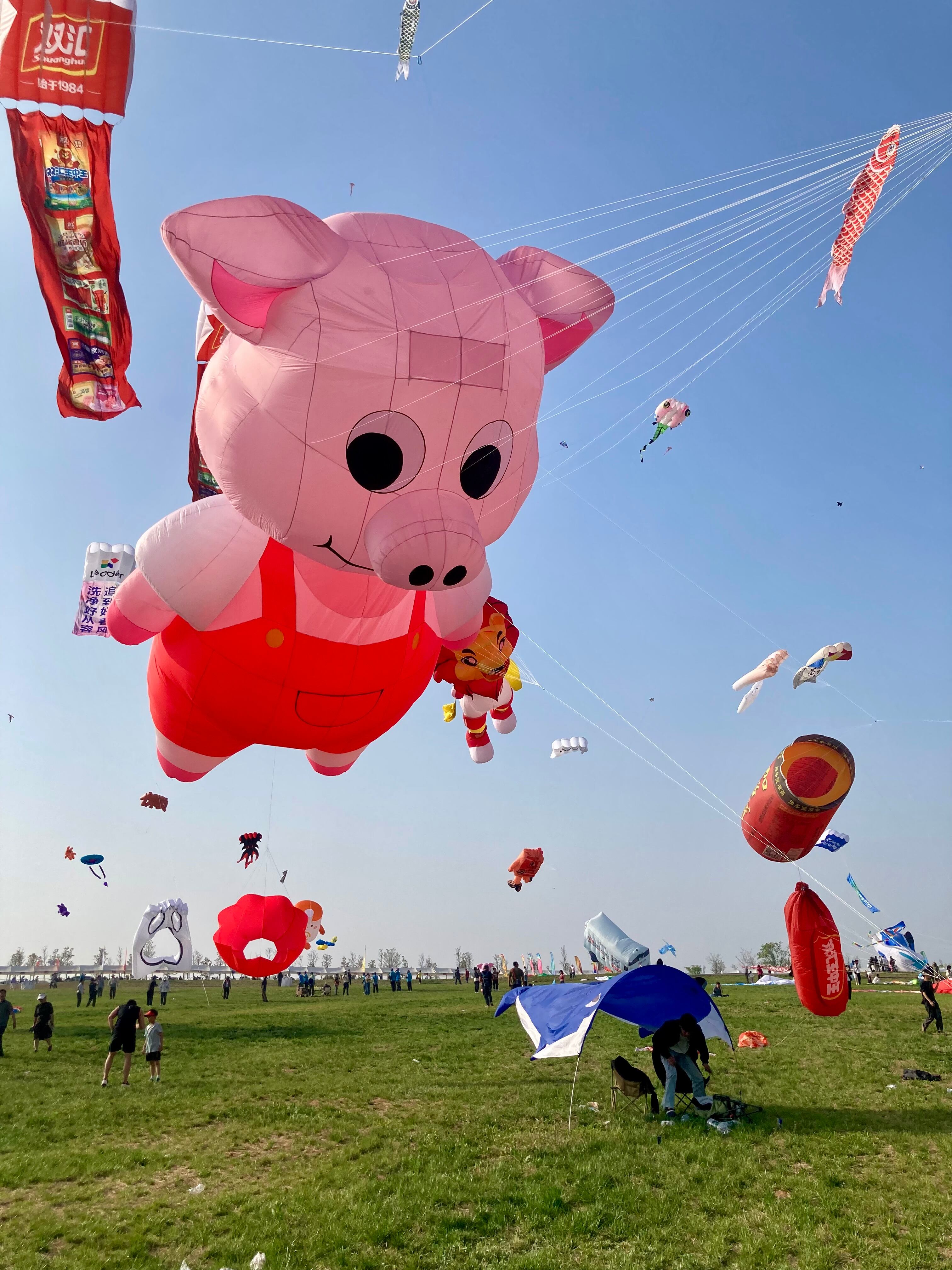 El festival internacional de cometas de Weifang, el sábado 18 de abril.