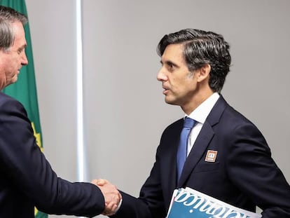 Jair Bolsonaro y José María Álvarez-Pallete.