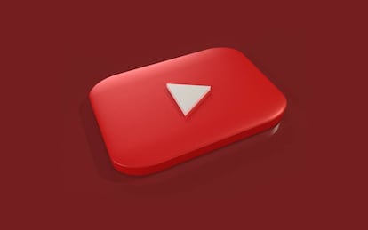 Logo de YouTube con fondo rojo