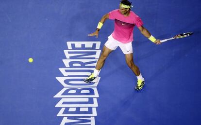 Rafa Nadal, en su encuentro contra Dudi Sela.