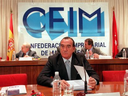 Fernando Fernández Tapias, en el año 2000, en la asamblea de la patronal madrileña CEIM.