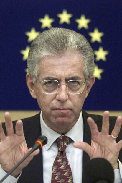 Mario Monti, en Estrasburgo en 2001.