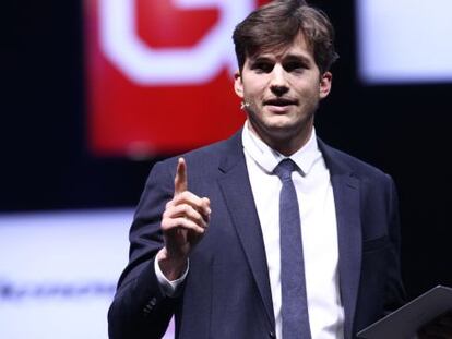 El actor Ashton Kutcher, en una conferencia tecnológica.