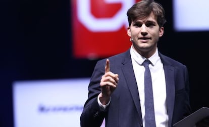 El actor Ashton Kutcher, en una conferencia tecnológica.