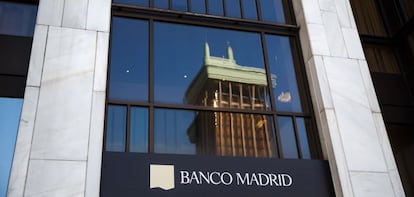 Imagen de la sede de Banco de Madrid, en la capital espa&ntilde;ola.