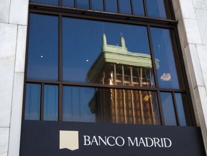 Imagen de la sede de Banco de Madrid, en la capital espa&ntilde;ola.