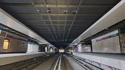 La estación del metro Balderas, previo a su reapertura, el 21 de abril de 2025.