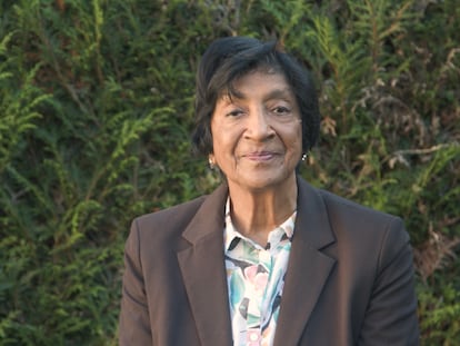 Retrato de Navanethem Pillay, presidenta de la Comisión Internacional contra la Pena de Muerte.