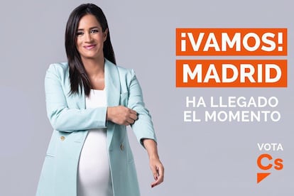 Begoña Villacís, en su cartel de campaña electoral.