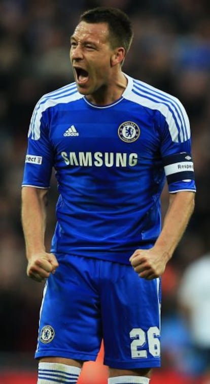 Terry celebra un gol del Chelsea.