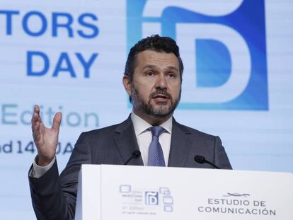 Rodrigo Buenaventura, presidente de la CNMV, durante su intervención en el Spain Investors Day.